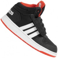adidas Hoops Mid 2.0 I Baby / Kids Shoes B75945: Цвет: https://www.sportspar.com/adidas-hoops-mid-2.0-i-baby/kids-shoes-b75945
Brand: adidas Upper: synthetic, textile Inner material: textile Sole: rubber Closure: hook-and-loop fastener Brand lettering on the tongue, heel and sole classic adidas stripes on the sides high, padded leg and tongue Perforation in the forefoot area for improved ventilation extended, stabilized heel area wide, non-slip outsole removable insole pleasant wearing comfort NEW, with box &amp; original packaging