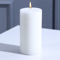 Свеча интерьерная "Столбик", белая, 9 х 4,5 см: 