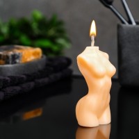 Фигурная свеча "Женское тело №1" бежевая, 9см: 