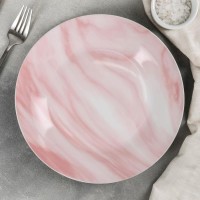 Тарелка керамическая обеденная Доляна «Мрамор», d=24 см, цвет розовый: Цвет: Серия посуды «Мрамор» от торговой марки Доляна станет неотъемлемой частью вашего обеденного стола. Изделия выполнены в современном дизайне: мраморный эффект, лёгкие разводы и популярная цветовая палитра.Серия посуды изготовлена из керамики, отличается прочностью, высоким качеством исполнения и эстетической привлекательностью.Посуду можно использовать в СВЧ и посудомоечной машине.
