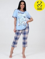 Комплект: Цвет: Производитель: ТМ Home Style
Пол: ЖЕНСКИЙ
Полотно: кулирная гладь
Состав: хлопок 100%
Возраст: взросл
Комплект женский состоит из 2-х предметов. Футболка прямая, короткие втачные рукава, на полочке печать, рукава и горловина окантованы полотном в цвет бридж. Бриджи из набивного полотна, на поясе на резинке, с карманами по бокам.
Пол: Женщина
1064.80 руб. - 62 ГОЛУБОЙ