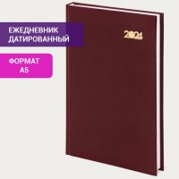 Ежедневник датированный 2024 145х215 мм, А5, STAFF, обложка бумвинил, бордовый, 115136: Цвет: Датированный ежедневник STAFF надежен и практичен в применении.
Внутренний блок включает 160 листов белой бумаги плотностью 65 г/м2. Благодаря стандартному формату А5 (145х215 мм) ежедневник удобно использовать как в офисе, так и на выездных деловых встречах. Жесткая книжная обложка, покрытая бумвинилом, делает данный ежедневник надежным и практичным в применении. Материал обложки подходит для тиснения фольгой. Помимо прочего, ежедневник снабжен обширным справочным материалом. Выполнен в строгом классическом бордовом цвете с тиснением.