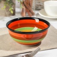 Салатник керамический Доляна «Индия», 450 мл, d=14 см, цвет оранжевый: Цвет: Разноцветная посуда из керамики Доляна «Индия» понравится всем, кто ценит практичность и необычный дизайн. Изделие станет удачным дополнением к столу на каждый день.<b>Особенности:</b>насыщенный цвет,стойкость к запахам,простота мойки.</li></ul>Керамика долго сохраняет тепло и абсолютно безопасна для продуктов.Рекомендуется очищать вручную с использованием неабразивных моющих средств.
: Доляна
: Китай
