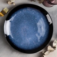 Тарелка обеденная Sapphire, d=27 см, цвет синий: 