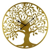 Часы настенные из металла "Дерево жизни" , d-50 см, золото: 