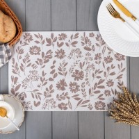 Салфетка "Этель" Flowers brown 30х45 см вид 2, 35% хл 65% пэ, 370 г/м2: 