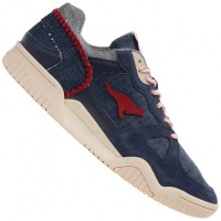 KangaROOS ROOStraditions Denim "Made in Germany" Sneakers 47509-4020: Цвет: Brand: KangaROOS Made in Germany limited edition 300 pairs - each pair is individual, with a unique number Upper: leather, textile Inner material: leather, textile Sole: rubber Brand logo on the tongue, outside and heel Closure: shoelaces Dynacoil® sole provides first-class "shock absorption" and Energy Recycling (base material developed by NASA) Low cut, leg ends below the ankle extended and stabilized heel area padded leg removable insole additional pair of laces in white pleasant wearing comfort NEW, with box &amp; original packaging
https://www.sportspar.com/kangaroos-roostraditions-denim-made-in-germany-sneakers-47509-4020