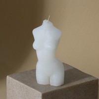 Свеча интерьерная "Женское тело", белая, 9 х 4,5 см: 