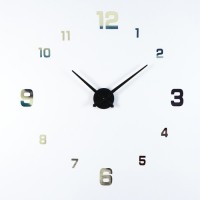 Часы-наклейка, серия: DIY, "Паоли", плавный ход, d-120 см, 1 АА, золотистые: 