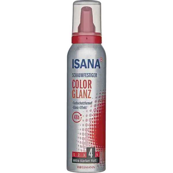 ISANA Schaumfestiger Color Glanz: Цвет: Produktbeschreibung und details Der ISANA Schaumfestiger Colorglanz mit UVFilter verleiht coloriertem Haar verfhrerische Leuchtkraft  fr brillant und umwerfend gestylte Frisuren bis zu h lang ohne dabei zu verkleben und zu beschweren Leicht auszubrsten ohne Rckstnde extra starker Halt Farbschutzformel GlanzEffekt Hautvertrglichkeit dermatologisch getestet vegan Kontaktdaten Dirk Rossmann GmbH Isernhgener Str   Burgwedel wwwrossmannde      UrsprungslandHerkunftsort EU Testurteile Qualittssiegel ampamp Verbandszeichen Anwendung und Gebrauch Vor Gebrauch Dose schtteln und Sprhkopf senkrecht nach unten halten Eine ausreichende Menge Schaum im trockenen oder feuchten Haar verteilen und nach Wunch stylen Fr mehr Volumen Schaum in den Haaransatz einarbeiten und trocken fhnen Fhnwrme verstrkt den Effekt Inhaltsstoffe AQUA BUTANE PROPANE VPVA COPOLYMER POLYQUATERNIUM COCAMIDOPROPYL BETAINE PANTHENOL ETHYLHEXYL SALICYLATE LAURTRIMONIUM CHLORIDE PHENOXYETHANOL ETHYLHEXYLGLYCERIN PARFUM BENZYL SALICYLATE HEXYL CINNAMAL Warnhinweise und wichtige Hinweise Warnhinweise GEFAHR Extrem entzndbares Aerosol Behlter steht unter Druck kann bei Erwrmung bersten Von Hitze heien Oberflchen Funken offenen Flammen und anderen Zndquellen fernhalten Nicht rauchen Nicht gegen offene Flamme oder andere Zndquelle sprhen Nicht durchstechen oder verbrennen auch nicht nach Gebrauch Vor Sonnenbestrahlung schtzen Nicht Temperaturen ber CF aussetzen Darf nicht in die Hnde von Kindern gelangen Nicht in die Augen sprhen
https://www.rossmann.de/de/pflege-und-duft-isana-schaumfestiger-color-glanz/p/4305615630120