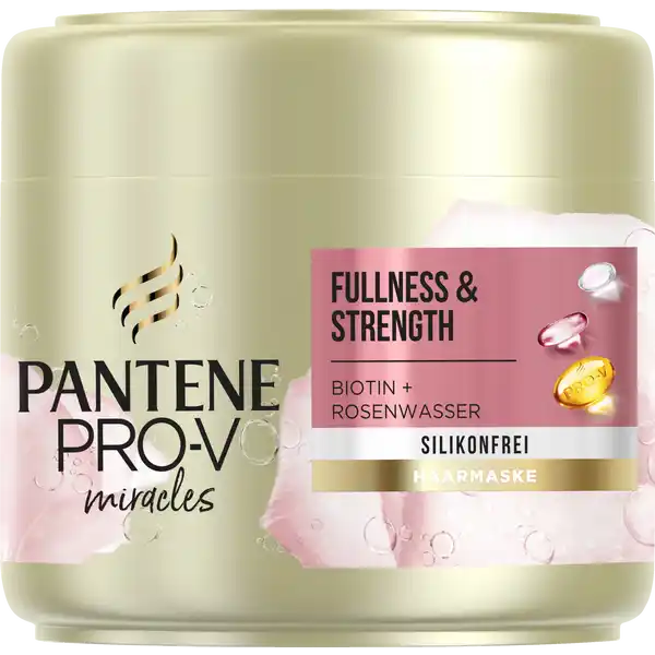 Pantene Pro-V miracles Fullness & Strength Haarmask: Цвет: Produktbeschreibung und details Die Haarmaske Fullness ampamp Strength von Pantene ProV ist eine Haarkur mit Biotin und MikroBoostern die das Haar von innen gegen Stylingschden strken ohne es zu beschweren Angereichert mit Biotin Rosenwasser und ProV ist diese Haarkur unsere beste Haarmaske fr geschdigtes schwaches Haar mit MikroBoostern die das Haar sichtbar dicker und voluminser aussehen lassen Sie ist silikonfrei und fr alle Haartypen geeignet Fr Haare die ein Wunder brauchen Fr beste Resultate zusammen mit der Pantene ProV Miracles Pflegeserie Fullness ampamp Strenght verwenden fr geschdigtes und schwaches Haar mit Biotin und Rosenwasser silikonfrei Kontaktdaten Procter ampamp Gamble  SchwalbachTs Germany wwwpantenede   Anwendung und Gebrauch Auf das nasse Haar auftragen  Minuten einwirken lassen grndlich aussplen Inhaltsstoffe Aqua Cetyl Alcohol Stearamidopropyl Dimethylamine Stearyl Alcohol Glutamic Acid Sodium Chloride Benzyl Alcohol Parfum Sodium Benzoate Citric Acid Disodium EDTA Hexyl Cinnamal Panthenol Panthenyl Ethyl Ether Linalool Hydroxycitronellal Geraniol Histidine Propylene Glycol Citronellol Rosa Gallica Flower Extract Menthol Mentha Piperita Oil Mentha Arvensis Leaf Oil Biotin Potassium Sorbate
https://www.rossmann.de/de/pflege-und-duft-pantene-pro-v-miracles-fullness-und-strength-haarmask/p/8006540756553