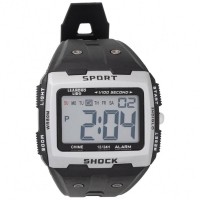 LEANDRO LIDO "Sterpeto" Unisex Sports Watch silver/black: Цвет: Brand: LEANDRO LIDO including battery 12-bit digital display with hours, minutes, seconds, day and date Water resistance: 3 ATM Stopwatch, alarm and hourly chime function 12/24 hour format Watch case: ABS plastic Watch strap: TPU rubber Watch glass: plastic Background can be illuminated by button Brand logo on the front above the dial Dial width: approx. 35 mm Dial Height: Approx. 25mm Strap Width: Approx. 22mm adjustable bracelet with pin clasp maximum wrist circumference up to approx. 20 cm User manual is included suitable for sports and leisure Stainless steel back including LEANDRO LIDO packaging NEW, in original packaging &gt;Disposal instructions for batteries
https://www.sportspar.com/leandro-lido-sterpeto-unisex-sports-watch-silver/black