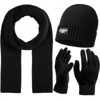 LEANDRO LIDO "Epomeo" Men Winter set 3 pieces black: Цвет: Brand: LEANDRO LIDO Set consisting of Mhat, gloves and Scarf Material: 100% acrylic Dimensions (Scarf): 170cm x 21cm Brand logo as a patch on the Beanie brim fit: Adults ideal for cold days soft, warming knit material Beanie with turn-up brim the elastic material adapts perfectly to the body Brim, cuffs and Scarf rib knit simple, timeless design pleasant wearing comfort NEW, with tags &amp; original packaging
https://www.sportspar.com/leandro-lido-epomeo-men-winter-set-3-pieces-black
