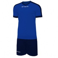 Givova Kit Revolution Football Jersey with Shorts blue navy: Цвет: Brand: Givova Material: 100% polyester Brand logo embroidered in the middle of the chest and on the right leg Set consists of Jersey and Shorts Short sleeve V-neck Elastic waistband with inside drawstring Shorts without inner lining contrasting design regular fit comfortable to wear New, with label &amp; original packaging
https://www.sportspar.com/givova-kit-revolution-football-jersey-with-shorts-blue-navy