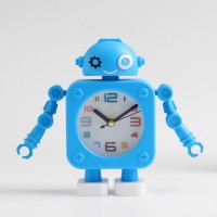 Часы - будильник настольные "Робот" с органайзером, дискретный ход, d-6.5 см, 12 х 15 см, АА: 