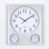 Часы настенные "Верность", d-32.5 см, термометр, гигрометр, дискретный ход: 