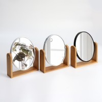 Зеркало настольное «Овал», двустороннее, с увеличением, зеркальная поверхность 14,2 х 17,6 см, цвет МИКС: 