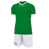 Givova Kit Revolution Football Jersey with Shorts green white: Цвет: Brand: Givova Material: 100% polyester Brand logo embroidered in the middle of the chest and on the right leg Set consists of Jersey and Shorts Short sleeve V-neck Elastic waistband with inside drawstring Shorts without inner lining contrasting design regular fit comfortable to wear New, with label &amp; original packaging
https://www.sportspar.com/givova-kit-revolution-football-jersey-with-shorts-green-white