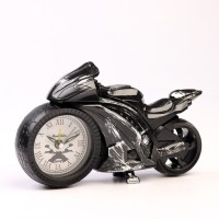 Часы - будильник настольные "Мотоцикл", дискретный ход, d-6.5 см, 21.5 х 12.5 см, 3ААА: 