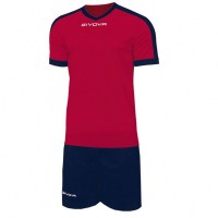 Givova Kit Revolution Football Jersey with Shorts red navy: Цвет: Brand: Givova Material: 100% polyester Brand logo embroidered in the middle of the chest and on the right leg Set consists of Jersey and Shorts Short sleeve V-neck Elastic waistband with inside drawstring Shorts without inner lining contrasting design regular fit comfortable to wear NEW, with label &amp; original packaging
https://www.sportspar.com/givova-kit-revolution-football-jersey-with-shorts-red-navy