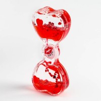 Гелевые часы, с мигающим шариком, 13 х 7,5 см, красные: 