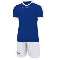 Givova Kit Revolution Football Jersey with Shorts blue white: Цвет: Brand: Givova Material: 100% polyester Brand logo embroidered in the middle of the chest and on the right leg Set consists of Jersey and Shorts Short sleeve V-neck Elastic waistband with inside drawstring Shorts without inner lining contrasting design regular fit comfortable to wear New, with label &amp; original packaging
https://www.sportspar.com/givova-kit-revolution-football-jersey-with-shorts-blue-white