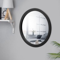 Зеркало "Круг", настенное, 50х50 см, черный багет: 