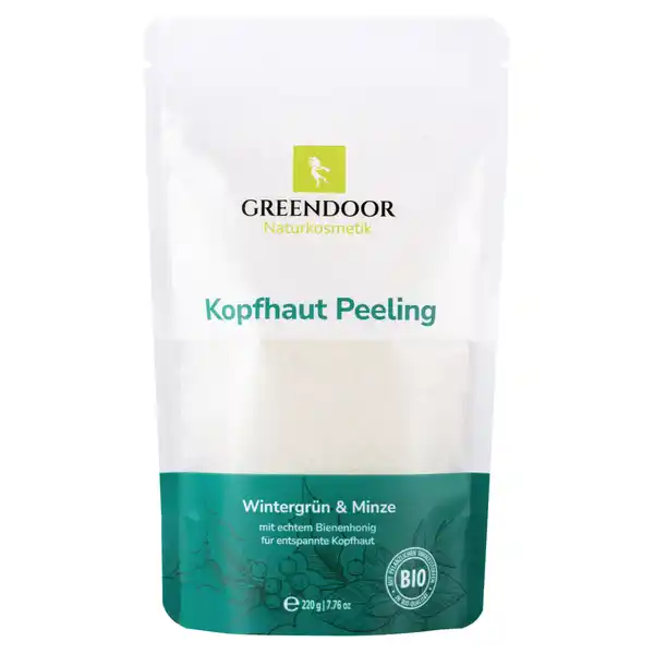 GREENDOOR Kopfhaut Peeling: Цвет: Produktbeschreibung und details Wellness fr die Kopfhaut Unsere Kopfhaut ist besonderen Belastungen ausgesetzt falsche Haarpflegeprodukte mit chemischen Substanzen kalte Temperaturen heie Fhnluft trockene Heizungsluft und Stress Ein regelmiges sanftes Kopfhautpeeling wirkt hier wahre Wunder Zuckerkristalle fhren zu einem sanften Peelingeffekt der die Umwelt nicht belastet Bio Babassubutter Bio MCT l aus Bio Kokosnssen und echter Bienenhonig nhren das Haar und versorgen es mit Feuchtigkeit Die antiseptischen Eigenschaften des therischen ls Wintergrn knnen daneben entzndliche Vernderungen der Kopfhaut lindern Eine aromatherapeutische Wirkung weist nachweislich Studie Schmerzklinik Kln das therische l Pfefferminze bei Spannungskopfschmerz auf fr trockene und gestresste Kopfhaut mit Wintergrn ampamp Minze entfernt abgestorbene Hautzellen reinigt die Kopfhaut regt die Durchblutung an und kann so Haarwachstum frdern stimuliert die Haarfollikel pflegt die Kopfhaut mit Bio len und echtem Bienenhonig kann Spannungskopfschmerzen lindern Kontaktdaten Greendoor Naturkosmetik GmbH Gewerbestrae Sd   Hurlach wwwgreendoornaturkosmetikde  UrsprungslandHerkunftsort Deutschland Anwendung und Gebrauch Haare mit klarem Wasser waschen und leicht auswringen Kurzhaarfrisur  Esslffel direkt auf dem gesamten Kopf einmassieren Langhaarfrisur Haare Stck fr Stck abteilen um das Peeling auf der Kopfhaut sanft einzumassieren um ein besonders gutes Ergebnis zu erzielen nehmen Sie sich Zeit und massieren in kreisenden Bewegungen mehrere Minuten das Peeling ein nach dem Kopfhautpeeling splen Sie die restlichen Zuckerkristalle mit lauwarmem Wasser aus waschen Sie die Haare im Anschluss mit einem sanften Shampoo und fahren Sie wie gewohnt in Ihrer Haarpflege fort Inhaltsstoffe Sucrose Orbignya Oleifera Babassu Seed Oil Caprylic Capric Triglyceride Panthenol Glycerin Mel Powder Gaultheria Procumbens Wintergreen Leaf Oil Mentha Piperita Mint Leaf Oil Maltodextrin Limonene aus kontrolliert biologischem Anbau kbA  organic natrlicher Inhaltsstoff aus den therischen len
https://www.rossmann.de/de/pflege-und-duft-greendoor-kopfhaut-peeling/p/4064133002153