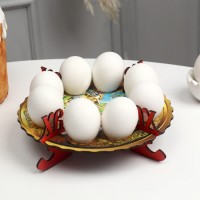 Пасхальная подставка на 8 яиц "Домашний обед", 19,5?19,5 см: 