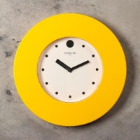 Часы настенные, серия: Классика, плавный ход, d-37 см, широкий желтый обод: 