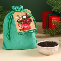 Чай чёрный в подарочном мешочке «Счастья» с имбирным пряником, 100 г.: Цвет: Минимальная партия
1