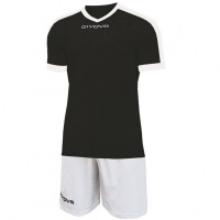 Givova Kit Revolution Football Jersey with Shorts white black: Цвет: Brand: Givova Material: 100% polyester Brand logo embroidered in the middle of the chest and on the right leg Set consists of Jersey and Shorts Short sleeve V-neck Elastic waistband with inside drawstring Shorts without inner lining contrasting design regular fit comfortable to wear New, with label &amp; original packaging
https://www.sportspar.com/givova-kit-revolution-football-jersey-with-shorts-white-black
