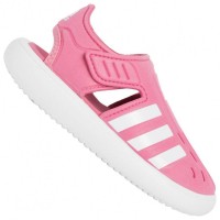 adidas Water Closed-Toe Summer Girl Sandals GW0390: Цвет: Brand: adidas Upper: synthetic Inner material: textile, synthetic Sole: rubber Closure: hook-and-loop fastener Brand logo on the forefoot, heel and side classic adidas stripes on the sides EVA technology - flexible, lightweight sole with high cushioning properties closed design offers additional protection when splashing around low leg pleasant wearing comfort NEW, with tags &amp; original packaging
https://www.sportspar.com/adidas-water-closed-toe-summer-girl-sandals-gw0390