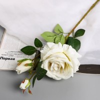 Цветы искусственные "Роза Вхите" 66 см, белый: 