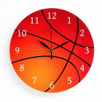 Часы настенные "Баскетбольный мяч", дискретный ход, d-23.5 см: 