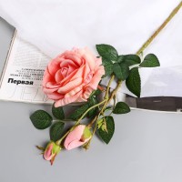 Цветы искусственные "Роза Вхите" 66 см, светло-розовый: 