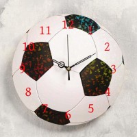 Часы настенные "Футбольный мяч", дискретный ход, d-23.5 см: 