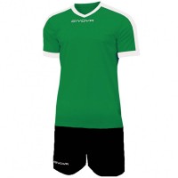 Givova Kit Revolution Football Jersey with Shorts green black: Цвет: Brand: Givova Material: 100% polyester Brand logo embroidered in the middle of the chest and on the right pant leg Set consists of Jersey and Shorts Short sleeve V-neck Elastic waistband with internal drawstring Shorts without inner lining contrasting design regular fit pleasant wearing comfort New, with tags &amp; original packaging
https://www.sportspar.com/givova-kit-revolution-football-jersey-with-shorts-green-black