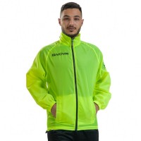 Givova Rain Jacket "Rain Basico" neon yellow: Цвет: Brand: Givova Material: 100% polyester runs small, we recommend ordering one size larger Brand logo processed on the right chest, both sleeves and in the neck Stand-up collar, full-length zipper stowable hood two open side pockets water-repellent material adjustable hem with drawstring high wearing comfort NEW, with label &amp; original packaging
https://www.sportspar.com/givova-rain-jacket-rain-basico-neon-yellow