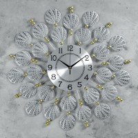 Часы настенные, серия: Ажур, "Ракушки", d-59 см, циферблат 22 см: 
