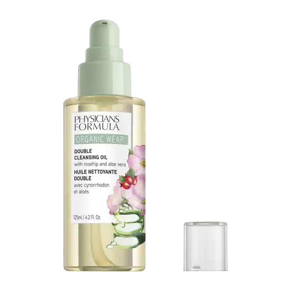 Physicians Formula Organic WearDouble Cleansing Oil: Цвет: Produktbeschreibung und details Das Double Cleansing Oil befreit die Haut grndlich und sanft von Schmutz Schadstoffen und Makeup und lsst sie frei atmenDie PhasenFormel lst schnell und schonend selbst intensives und wasserbestndiges Makeup Die Wasserphase lst Rckstnde und Schmutzpartikel die lphase ist auf intensives und wasserbestndiges Makeup abgestimmt Die Extrakte aus biologischer Kamille und Aloe Vera wirken dabei beruhigend und entspannend Biologisches Jojobal macht Ihre Haut geschmeidig und beruhigt whrend das l aus biologischer Hagebutte beruhigt erfrischt und Feuchtigkeit spendetHAUPTINHALTSSTOFFE Biologisches HagebuttenlBiologische Aloe Vera Biologische Kamille Pflanzliche KaktusblteBiologisches Jojoba l Kontaktdaten embb EMPEAK MARKWINS BEAUTY BRANDS GmbH Ludwigstr   Mnchen UrsprungslandHerkunftsort USA Anwendung und Gebrauch Vor Gebrauch gut Schtteln Tragen Sie morgens und abends  Pumpste mit kreisenden Bewegungen auf das Gesicht auf und splen Sie die Formel anschlieend mit Wasser ab Inhaltsstoffe GLYCERIN HELIANTHUS ANNUUS SUNFLOWER SEED OIL CARTHAMUS TINCTORIUS SAFFLOWER SEED OIL GLYCERIN HEPTYL GLUCOSIDE C ALKANE BETAINE CITRUS AURANTIUM DULCIS ORANGE FRUIT WATER WATEREAU SPIRULINA PLATENSIS POWDER LEUCONOSTOCRADISH ROOT FERMENT FILTRATE LEUCONOSTOC FERMENT FILTRATE ANTHEMIS NOBILIS FLOWER OIL ROSA CANINA FRUIT OIL SIMMONDSIA CHINENSIS JOJOBA SEED OIL CEREUS GRANDIFLORUS CACTUS FLOWER EXTRACT ALOE BARBADENSIS LEAF EXTRACT  Ingredients from Organic Farming
https://www.rossmann.de/de/make-up-physicians-formula-organic-weardouble-cleansing-oil/p/0044386116528