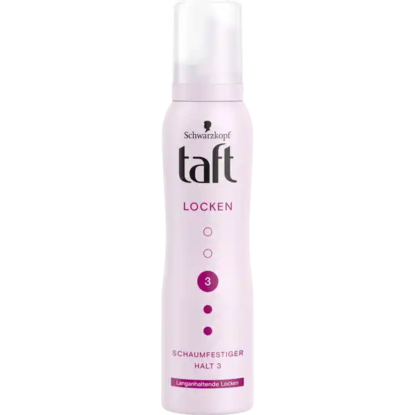 Schwarzkopf Taft Schaumfestiger Locken Haltegrad 3 - mittlerer Halt: Цвет: Produktbeschreibung und details Der Taft Locken Schaumfestiger fr langanhaltende und definierte Locken voller Sprungkraft  mit AntiFrizzEffekt Fr langanhaltenden Halt und Volumen ohne zu verkleben Rckstnde zu hinterlassen oder das Haar zu beschweren Ihr Haar wird sowohl vor Fhnschden als auch vor Feuchtigkeit und Wind geschtzt Taft Schaumfestiger verwenden vegane Formeln und sind frei von tierischen Inhaltsstoffen langanhaltende ampamp definierte Locken voller Sprungkraft Haltegrad  langanhaltendes Volumen ampamp Halt ohne zu verkleben hilft vor Fhnschden zu schtzen hilft die Frisur vor Feuchtigkeit ampamp Wind zu schtzen ohne Rckstnde ohne zu beschweren Kontaktdaten Schwarzkopf ampamp Henkel a division of Henkel AG ampamp Co KGaA D Dsseldorf     UrsprungslandHerkunftsort Deutschland Anwendung und Gebrauch Gut schtteln und Ventil nach unten richten Schaum entnehmen und im feuchtem Haar verteilen Nicht aussplen Fhnhitze verstrkt den VolumenEffekt Inhaltsstoffe Aqua Water EauVPVA CopolymerButanePropaneSodium BenzoateCetrimonium ChloridePEGPEGPEG Hydrogenated Castor OilPanthenolParfum FragranceLactic AcidAcrylamidopropyltrimonium ChlorideAcrylamide CopolymerBenzyl AlcoholBenzyl SalicylateHexyl CinnamalCitronellolAmyl CinnamalPhenoxyethanolCoumarinSodium MetabisulfiteMethyl Benzoate Warnhinweise und wichtige Hinweise Warnhinweise GEFAHR Extrem entzndbares Aerosol Behlter steht unter Druck Kann bei Erwrmung bersten Von Hitze heien Oberflchen Funken offenen Flammen und anderen Zndquellen fernhalten Nicht rauchen Nicht gegen offene Flamme oder andere Zndquelle sprhen Nicht durchstechen oder verbrennen auch nicht nach Gebrauch Vor Sonnenbestrahlung schtzen Nicht Temperaturen ber  C aussetzen Darf nicht in die Hnde von Kindern gelangen In gut belfteten Bereichen verwenden Nur kurz sprhen Nur vllig entleerte Dose in die Wertstoffsammlung geben Die vollstndigen Warnhinweise entnehmen Sie bitte der Verpackung
https://www.rossmann.de/de/pflege-und-duft-schwarzkopf-taft-schaumfestiger-locken-haltegrad-3---mittlerer-halt/p/4015100437836