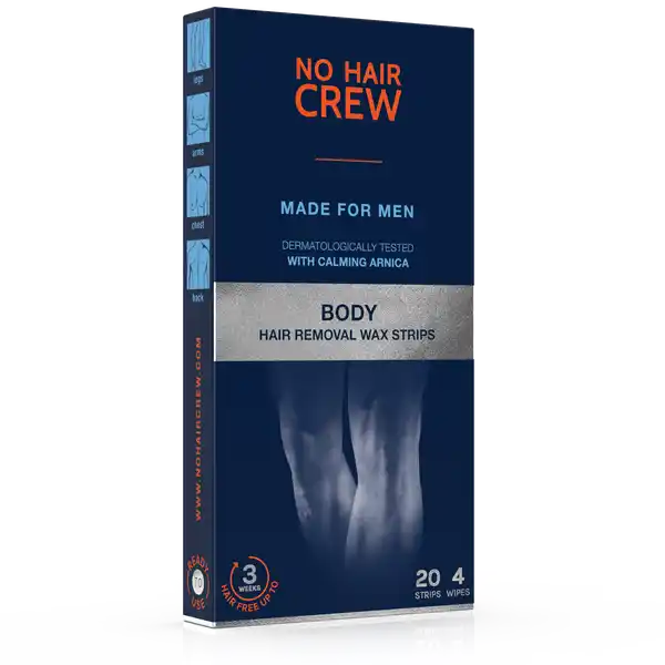 No Hair Crew Kaltwachsstreifen Body: Цвет: Produktbeschreibung und details Die No Hair Crew Kaltwachsstreifen Krper fr Mnner sorgen fr glatte Haut fr bis zu  Wochen Darber hinaus wachsen die Haare durch ein regelmiges Entfernen mit Wachs immer feiner nach Sie sind ideal fr Beine Arme Brust und Rcken Dabei wurden sie speziell fr dickeres und dichteres Mnnerhaar entwickelt Sie sind ultra effektiv und funktionieren auch bei krzerem Haar Die Kaltwachsstreifen sind vegan und nicht an Tieren getestet ideal fr Beine Arme Brust und Rcken speziell fr dickeres und dichteres Mnnerhaar entwickelt funktionieren auch bei krzerem Haar fr glatte Haut fr bis zu  Wochen mit beruhigendem Arnika und RingelblumenExtrakt Kontaktdaten TREBEO GmbH Schwarzwaldtsr   Lrrach wwwnohaircrewcom UrsprungslandHerkunftsort Spanien Anwendung und Gebrauch Folge immer der Gebrauchsanweisung und lese die Vorsichtsmanahmen Die Haut sollte sauber und trocken und ohne Reizung oder Spuren anderer Produkte sein  Reibe die Streifen zwischen deinen Hnden bis das Wachs weich wird Trenne die Streifen vorsichtig  Lege einen Streifen in Richtung des Haarwuchses auf und massiere ihn sanft an  Halte die Haut mit einer Hand straff entferne den Streifen mit der anderen indem du ihn schnell und krftig entgegen der Richtung des Haarwuchses so nah wie mglich an der Haut abziehst Wiederhole den Vorgang bei Bedarf Die Streifen knnen wiederverwendet werden bis sie ihre Wirksamkeit verlieren  Verwende ein Pflegetuch um berschssiges Wachs zu entfernen und die Haut zu beruhigen Entferne Wachsrckstnde niemals mit Wasser Seife oder Alkohol Wenn ntig entferne sie mit in l eingeweichter Watte Gebrauch Aufbewahrung und Verwendung Aufbewahrungs und Verwendungsbedingungen Unter  C lagern Von Kindern fernhalten Inhaltsstoffe Hydrogenated Polydicyclopentadiene Paraffinum Liquidum Cera Microcristallina Parfum Arnica Montana Flower Extract Panax Ginseng Root Extract Rosmarinus Officinalis Leaf Extract Helianthus Annuus Seed Oil Tocopheryl Acetate Mica CI  CI  CI  Warnhinweise und wichtige Hinweise Warnhinweise berprfe vor jeder Anwendung die Reaktion deiner Haut indem du das Wachs auf einen kleinen Teil der zu behandelnden Stelle aufbringst und dabei den Anweisungen folgst Wenn nach  Stunden keine Nebenwirkungen auftreten kannst du mit der Anwendung fortfahren Dieses Produkt eignet sich zur Haarentfernung an Beinen Rcken Brust und Armen Verwende es nicht auf Gesicht Brustwarzen Genital Perianalbereich oder anderen Krperteilen Wachsen ist nicht geeignet fr ltere Menschen Diabetiker oder Personen die Medikamente gegen Akne einnehmen Nicht auf Wunden Krampfadern Flecken rissiger gereizter oder verbrannter Haut oder auf Haut anwenden die zuvor eine unerwnschte Reaktion auf Haarentfernungswachs gezeigt hat Vermeide Sonnenbaden Schwimmen oder die Verwendung von Deodorants oder anderen alkoholbasierten oder parfmierten Produkten fr  Stunden vor und nach dem Wachsen Bei hohen Temperaturen ampgt  C die Streifen vor Gebrauch in den Khlschrank stellen Nicht einnehmen Bei verschlucken Sofort rztlichen Rat einholen und diese Verpackung vorzeigen
https://www.rossmann.de/de/pflege-und-duft-no-hair-crew-kaltwachsstreifen-body/p/8414719713014