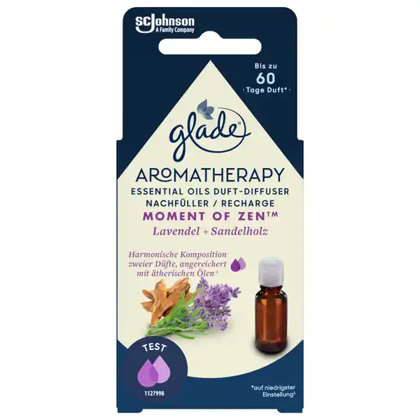 Glade Aromatherapy Essential Oils DuftDiffuser Nachfller  Moment of Zen: Цвет: Produktbeschreibung und details Der Glade Aromatherapy Essential Oils DuftDiffuser bietet mit Duft ampamp Licht ein multisensorielles individualisierbares Dufterlebnis Finden Sie Ihre innere Ruhe mit dem Duft von Lavendel ampamp Sandelholz Das Produkt ist vollstndig individualisierbar Durch seine  Lichteinstellungen ampamp  DuftintensittsEinstellungen schafft der Duftl Diffuser eine besondere Atmosphre und ein Premium DufterlebnisErleben Sie perfekten kontinuierlichen Raumduft fr bis zu  Tage auf niedrigster Einstellung Der Lufterfrischer fgt sich durch sein modernes und dekoratives Design in jedes zu Hause ein Der Diffuser wurde mit Sorgfalt kreiert ohne Parabene Phthalate Nitromoschus knstliche Farbstoffe und Frbemittel Die therischen le lassen sich direkt zu ihren Ursprungslndern zurckverfolgen Kontaktdaten SC Johnson GmbH Beratungsdienst Postfach  D Erkrath wwwscjohnsonde Anwendung und Gebrauch  Drehen und heben Sie die Abdeckung des DuftDiffusers um ihn zu ffnen  Setzen Sie den DuftlNachfller in den DuftDiffuser ein bis Sie ein KlickGerusch hren  Setzen Sie das DuftDiffuserGert wieder zusammen und schlieen Sie das USBKabel an Sie knnen das USBKabel mit jedem beliebigen TypA USBAnschluss nutzen wie beispielsweise mit Powerbanks Laptops oder Steckdosenadaptern  Schalten Sie den DuftDiffuser ein und stellen Sie Ihre gewnschte Duft und Lichteinstellungen ein Decken Sie den DuftDiffuser whrend des Gebrauchs nicht ab Inhaltsstoffe tertButylcyclohexylacetat Linalool Cineol Octahydrotetramethylnaphthylethanon Warnhinweise und wichtige Hinweise Warnhinweise ACHTUNG Verursacht schwere Augenreizung Kann allergische Hautreaktionen verursachen Schdlich fr Wasserorganismen mit langfristiger Wirkung Ist rztlicher Rat erforderlich Verpackung oder Kennzeichnungsetikett bereithalten Darf nicht in die Hnde von Kindern gelangen BEI BERHRUNG MIT DER HAUT Mit viel Wasser und Seife waschen BEI KONTAKT MIT DEN AUGEN Einige Minuten lang behutsam mit Wasser splen Eventuell vorhandene Kontaktlinsen nach Mglichkeit entfernen Weiter splen Bei anhaltender Augenreizung rztlichen Rat einholen rztliche Hilfe hinzuziehen Behlter nur vllig restentleert der Wertstoffsammlung zufhren Schutzhandschuhe tragen Personen die auf Duftstoffe empfindlich reagieren sollten dieses Produkt mit Vorsicht verwenden Raumdfte sind kein Ersatz fr gute Haushaltshygiene Nur in gut gelfteten Bereichen verwenden Verpackung mit den Sicherheitshinweisen ber gesamte Verwendungsdauer des Produktes aufbewahren Gesicht und Hnde vom Ausgang des DuftDiffusers fernhalten das Metall nicht berhren
https://www.rossmann.de/de/haushalt-glade-aromatherapy-essential-oils-duft-diffuser-nachfueller---moment-of-zen/p/5000204219357