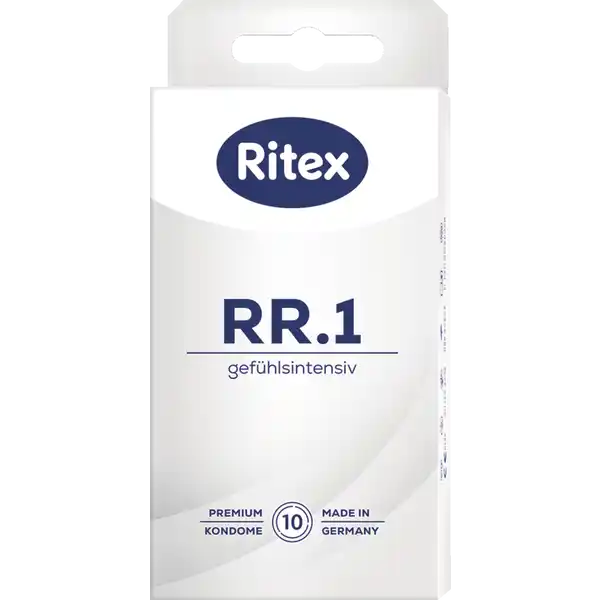 Ritex RR. 1 Kondome: Цвет: Produktbeschreibung und details GEFHLSINTENSIV Mit seidenzarter Oberflche und gefhlsaktivem Gleitfilm Ritex RR Kondome fr ein natrliches Gefhlserlebnis Die seidenzarte Oberflche und der gefhlsaktive Gleitfilm erzeugen ein angenehmes Hautgefhl und ermglichen intensives Empfinden Besonderes Waschverfahren  Angenehmer Geruch Dermatologisch getestet  Sehr gute Hautvertrglichkeit Premium Qualitt  Made in Germany Kontaktdaten Ritex GmbH  Bielefeld Germany wwwritexde UrsprungslandHerkunftsort Deutschland Anwendung und Gebrauch Jedes Kondom nur einmal verwenden Nie gemeinsam mit l oder fetthaltigen Gleitmitteln verwenden Bitte beachten Sie die ausfhrlichen Hinweise auf dem Beipackzettel Gebrauch Aufbewahrung und Verwendung Aufbewahrungs und Verwendungsbedingungen Khl trocken und vor direkter Sonneneinstrahlung geschtzt lagern Inhaltsstoffe Naturkautschuklatex Gleitmittel Dimeticon Warnhinweise und wichtige Hinweise Warnhinweise Ritex Kondome sind fr die Anwendung beim vaginalen Geschlechtsverkehr bestimmte Medizinprodukte zur Empfngnisverhtung und zum lokalen Infektionsschutz Bei nicht vaginaler Anwendung ist das Risiko des Abrutschens oder der Beschdigung hher Keine Verhtungsmethode kann einen igen Schutz vor Schwangerschaft und Infektionen garantieren Konformittserklrung Konformittserklrung Laden Sie das Dokument zum Produkt als PDF herunter
https://www.rossmann.de/de/gesundheit-ritex-rr-1-kondome/p/4001669410014