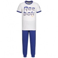 Reebok Kids Set T-shirt with Pants EY5149: Цвет: Brand: Reebok Material: 60% cotton, 40% polyester Brand logo on the left pant leg and as a print on the chest and left sleeve Set consists of a T-shirt and a Jogging Pants Stripes on the pant leg sides elastic, ribbed waistband elastic, ribbed crew neck and cuffs Short sleeve regular fit pleasant wearing comfort NEW, with tags &amp; original packaging
https://www.sportspar.com/reebok-kids-set-t-shirt-with-pants-ey5149