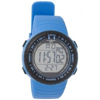 LEANDRO LIDO "Vescia" Unisex Sports Watch blue: Цвет: Brand: LEANDRO LIDO including battery 12-bit digital display with hours, minutes, seconds, day and date Water resistance: 3 ATM Stopwatch, alarm and hourly chime function 12/24 hour format Watch case: ABS plastic Watch strap: TPU rubber Watch glass: plastic Background can be illuminated by button Brand logo on the front above the dial Dial diameter: approx. 35 mm Strap Width: Approx. 22mm adjustable bracelet with double pin clasp maximum wrist circumference up to approx. 20 cm User manual is included suitable for sports and leisure Stainless steel back incl. LEANDRO LIDO packaging NEW, in original packaging &gt; Disposal instructions for batteries
https://www.sportspar.com/leandro-lido-vescia-unisex-sports-watch-blue