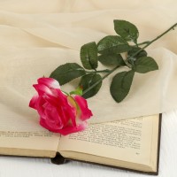 Цветы искусственные "Роза" 56 см d-8,5 см, розовый: 