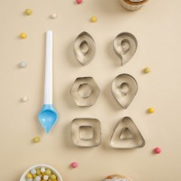 Набор кондитерский «Геометрия», 13 предметов: ложка кондитерская, формы для печенья 12 шт: 