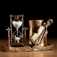 Песочные часы "Скрипка", сувенирные, с карандашницей, 17 х 8 х 13 см: 